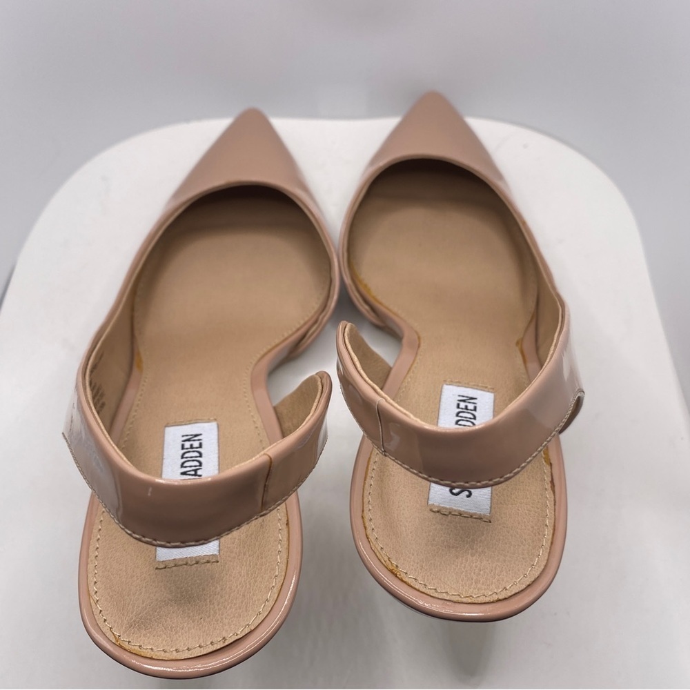 Steve Madden Cinderella Nude Slingback Kitten Heels - Picture 4 of 9